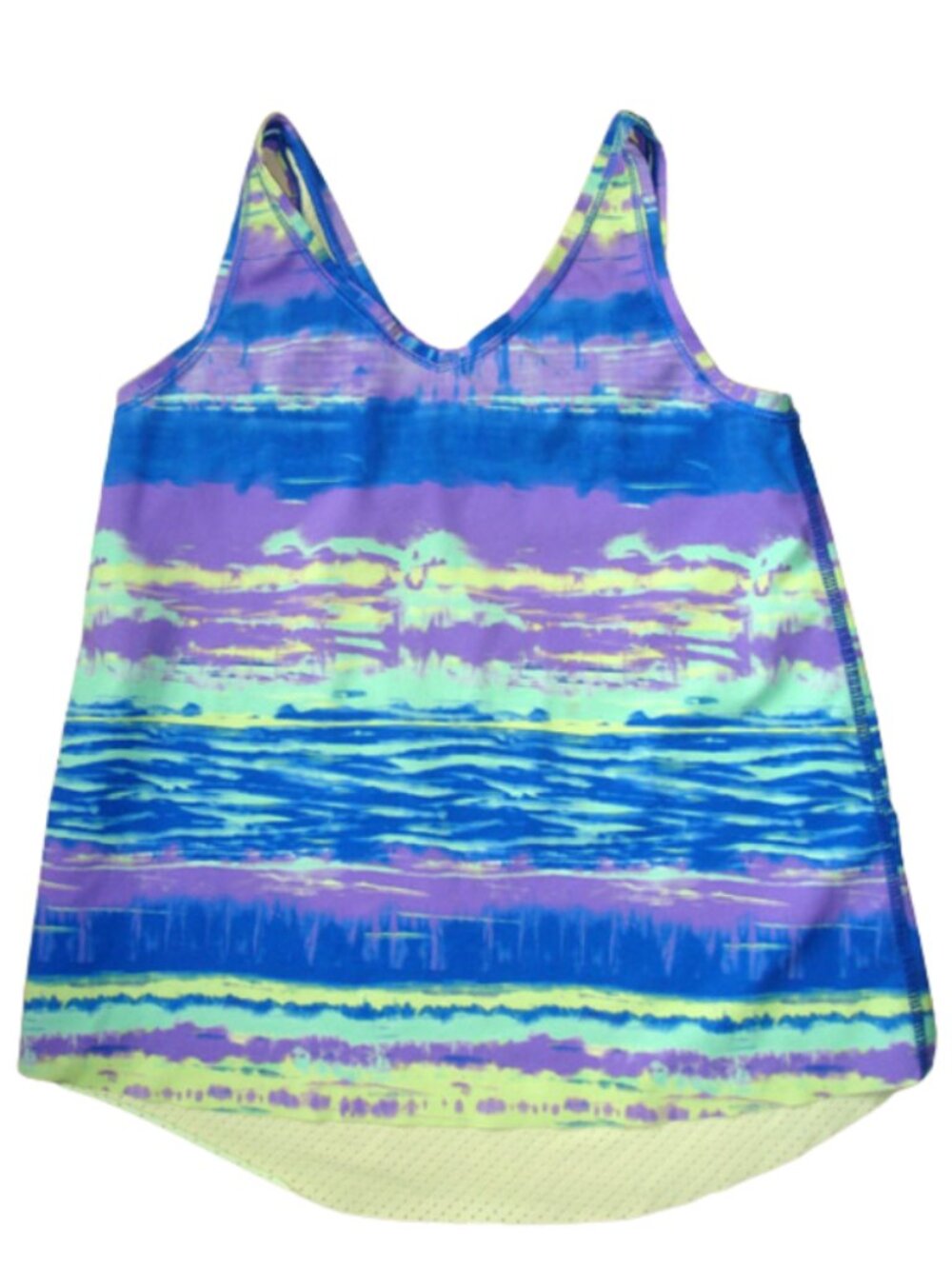 Ivivva by Lululemon🍋Run Day Fun Day Singlet purple blue losse tank top size 6